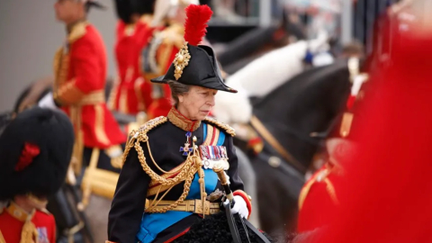 La princesa Ana, durante el Trooping the Colour, 15 de junio de 2024.