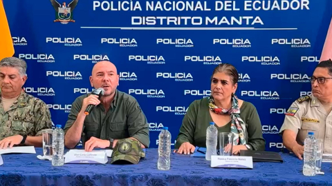 El ministro de Defensa, Giancarlo Loffredo, en una rueda de prensa, este 1 de julio de 2024.