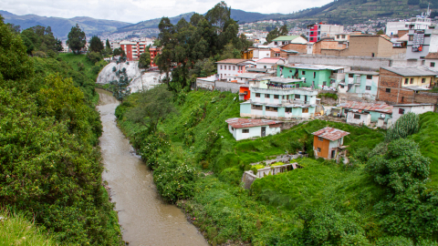 Imagen del río Machángara, el 11 de mayo de 2024.