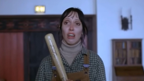 La actriz estadounidense Shelley Duvall en una escena de El Resplandor.