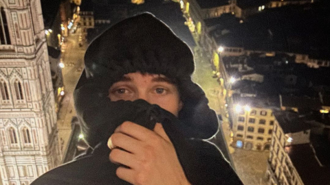 'Dede', el 'influencer' que  escaló la cúpula de la catedral de Florencia, 10 de julio de 2024.