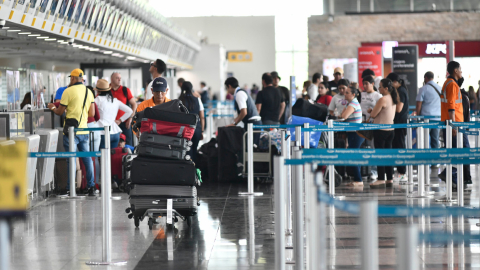 Imagen referencial del movimiento de pasajeros en el aeropuerto José Joaquín de Olmedo, de Guayaquil.