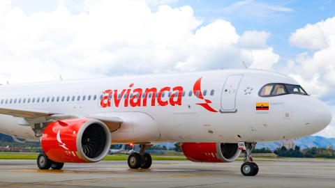 Imagen referencial de un avión de Avianca.