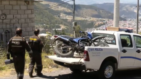 Policías en un operativo en el sector Pisulí, Quito, el 23 de julio de 2024.