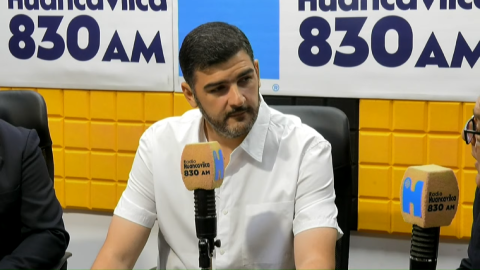 El alcalde de Guayaquil, Aquiles Alvarez, en un enlace radial originado desde radio Huancavilca, la mañana de este miércoles 31 de julio del 2024.