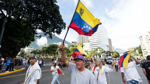 Venezolanos durante una protesta por los resultados de las elecciones presidenciales en Caracas, el 31 de julio de 2024.