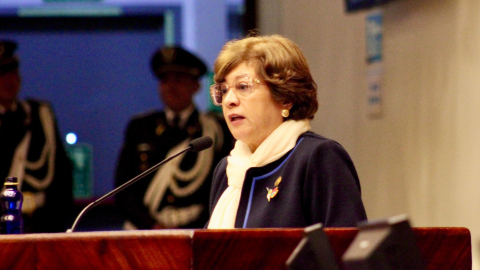 Ministra de Trabajo, Ivonne Núñez, en una comparecencia en la Asamblea Nacional, el 30 de julio de 2024. Imagen referencial.