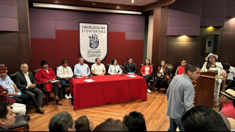 Las organizaciones de izquierda se reunieron este 31 de julio de 2024 en la Casa de la Cultura.