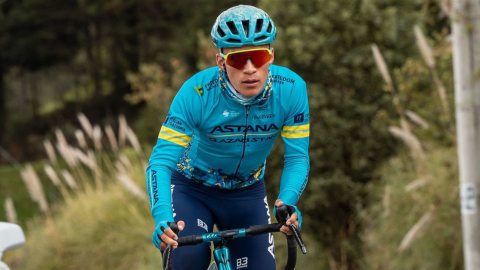 El ecuatoriano Harold Martín López, durante un entrenamiento en Cuenca, el 20 de julio de 2024.