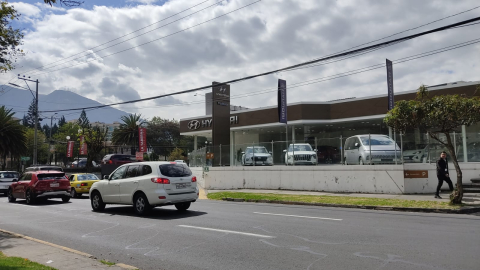 Un concesionario de Hyundai en el centro norte de Quito. Foto de agosto de 2024.