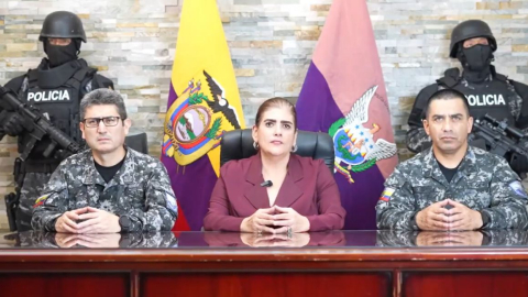 Mónica Palencia, ministra del Interior, habla en un video emitido el 14 de agosto de 2024.