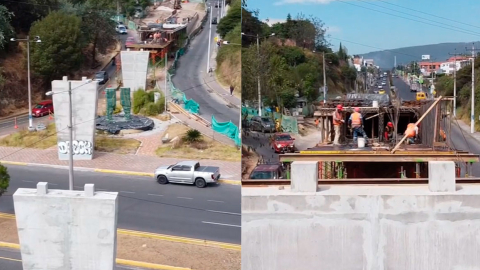 ¿Qué pasó con la construcción del puente sobre la autopista Rumiñahui? Esto dice la Prefectura