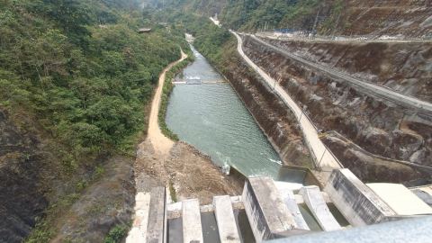 Obras en el proyecto Toachi Pilatón, el 16 de agosto de 2024.