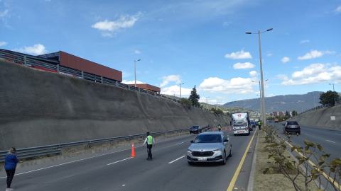 Un operativo de control de velocidad en Quito, en agosto de 2024.