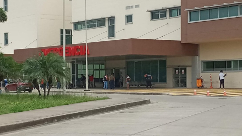 Vista referencial del área de emergencias del hospital de Monte Sinaí, del Ministerio de Salud Pública, en el noroeste de Guayaquil.