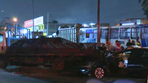 Accidente de tránsito en la vía a Daule y Manuel Gómez Lince, Guayaquil, el 23 de agosto de 2024.