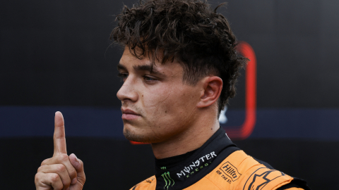 Lando Norris después de la clasificación del Gran Premio de Países Bajos de Fórmula 1, el 24 de agosto de 2024.