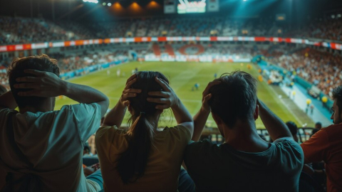 Imagen referencial de fanáticos en las gradas de un estadio de fútbol.