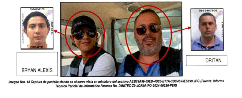 Fotografías del expediente del caso Pampa, en las que aparece el albanés Dritan Gjika.