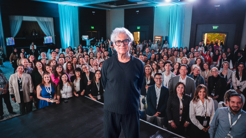 Deepak Chopra durante su conferencia en Quito, el pasado 27 de agosto de 2024.