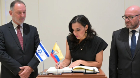 La vicepresidenta Verónica Abad en una actividad en Israel, el 19 de diciembre de 2023.