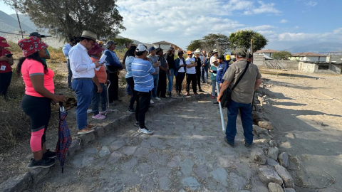 Recorrido de las autoridades del Ministerio de Cultura en la Plataforma Quebrada Colorada, este 4 de septiembre de 2024.