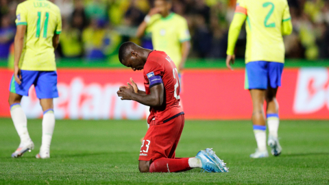 Moisés Caicedo luego de la derrota de Ecuador ante Brasil, por la Fecha 7 de Eliminatorias, el 6 de septiembre de 2024.