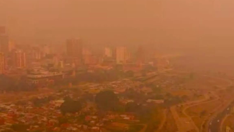 Humo en Asunción, 12 de septiembre de 2024.