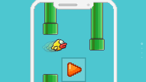 Ilustración publicada en la página de Flappybird.org, en la que se anuncia el próximo lanzamiento de una versión moderna de Flappy Bird.