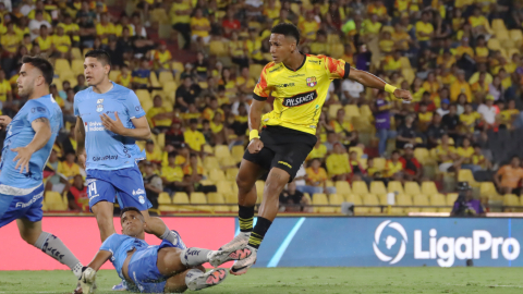 Jandry Gómez, ofensivo de Barcelona SC, que ingresó a la variante ante Macará, el domingo 15 de septiembre.