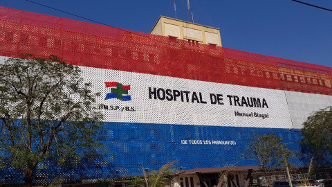 Vista panorámica del Hospital de Trauma, en Asunción, Paraguay, en 2024.