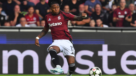 Angelo Preciado, marcapunta ecuatoriano del Sparta Praga, durante el partido de Champions de este miércoles 18 de septiembre.