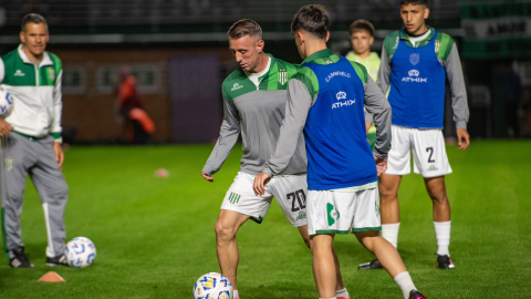 Damián Díaz, previo al comienzo del partido entre Banfield e Independiente Rivadavia, el 23 de septiembre de 2024.