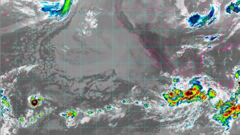 Imagen de referencia de cómo se encuentra la tormenta Helene en el océano Atlántico, 24 de septiembre de 2024.l