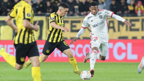 Gonzalo Plata, durante el partido de Peñarol ante Flamengo por Copa Libertadores, el 26 de septiembre de 2024.