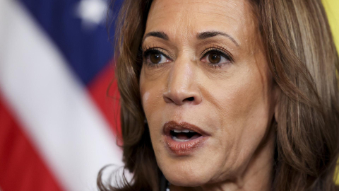 La vicepresidenta de Estados Unidos, Kamala Harris, en una reunión oficial el 26 de septiembre de 2024.