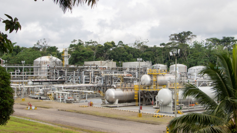 Instalaciones del bloque 16, ubicado en la provincia de Orellana, Amazonía de Ecuador, el 1 de enero de 2023.