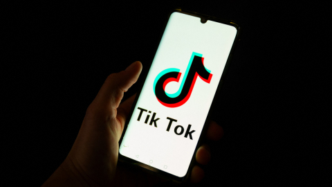 Un celular con la aplicación de TikTok, 19 de abril de 2024.