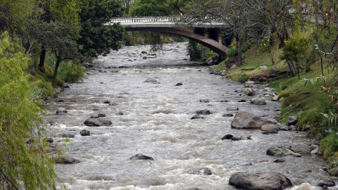 Caudal del río Tomebamba el 30 de septiembre de 2024, que mejoró tras las intensas lluvias.

Contamos el día 80 de sequía hidrológica, que aunque haya llovido días anteriores necesitamos de 10 a 15 días de lluvia en el cantón, para que termine la sequía hidrológica.
foto Boris Romoleroux/API.