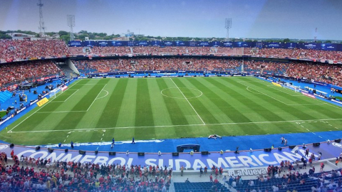 El estadio Nueva Olla, de Cerro Porteño, antes de un partido de la Copa Sudamericana.