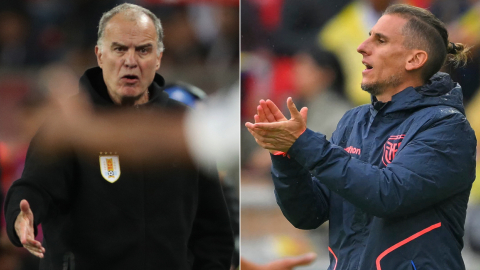 Marcelo Bielsa y Sebastián Beccacece, maestro y discípulo, se verán las caras en el partido entre Uruguay y Ecuador, el 15 de octubre de 2024.