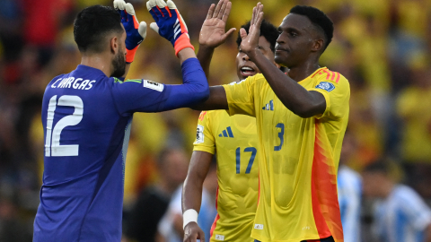 Jugadores de Colombia, durante un partido por Eliminatorias, el 10 de septiembre de 2024.