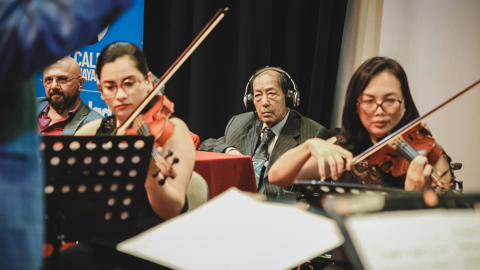 Integrantes de la Orquesta Filarmónica Municipal de Guayaquil, octubre de 2024.