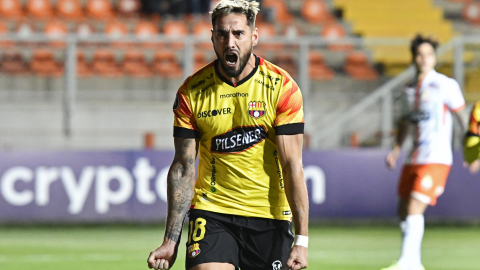 Francisco Fydriszewski, durante un partido con Barcelona SC, el 2 de abril de 2024.