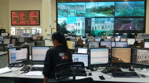 Vista referencial del centro de monitoreo y atención de llamadas de emergencia del ECU 911 Samborondón, en la parroquia urbana de La Puntilla, vecina a Guayaquil.