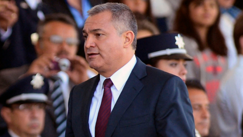 Genaro García Luna, durante una ceremonia para celebrar el Día Nacional de la Policía en la Ciudad de México, 2 de julio de 2012.