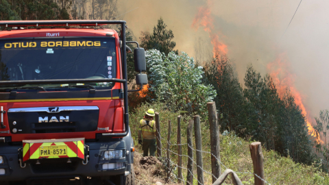 Imagen de referencia del incendio en el Cerro Auqui, 26 de septiembre de 2024.