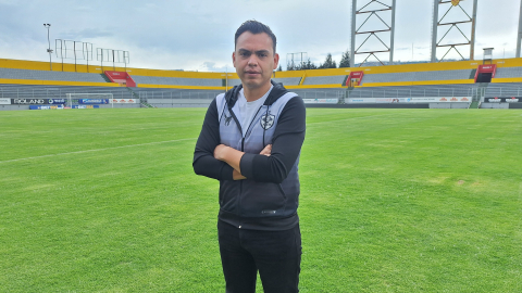 Ivan Stirk, director deportivo de Aucas, durante una entrevista con PRIMICIAS, el 4 de octubre de 2024.