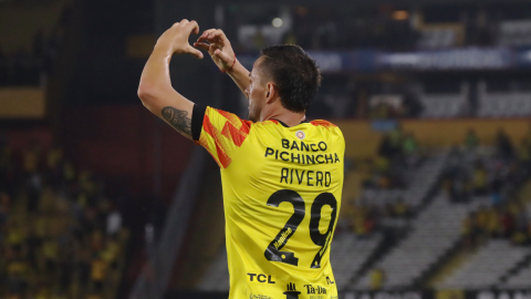 Octavio Rivero, durante un partido con Barcelona SC por la LigaPro, el 19 de septiembre de 2024.