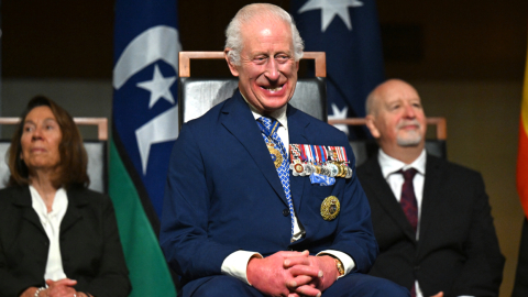 El rey Carlos III en una recepción parlamentaria en Australia. 21 de octubre de 2024.